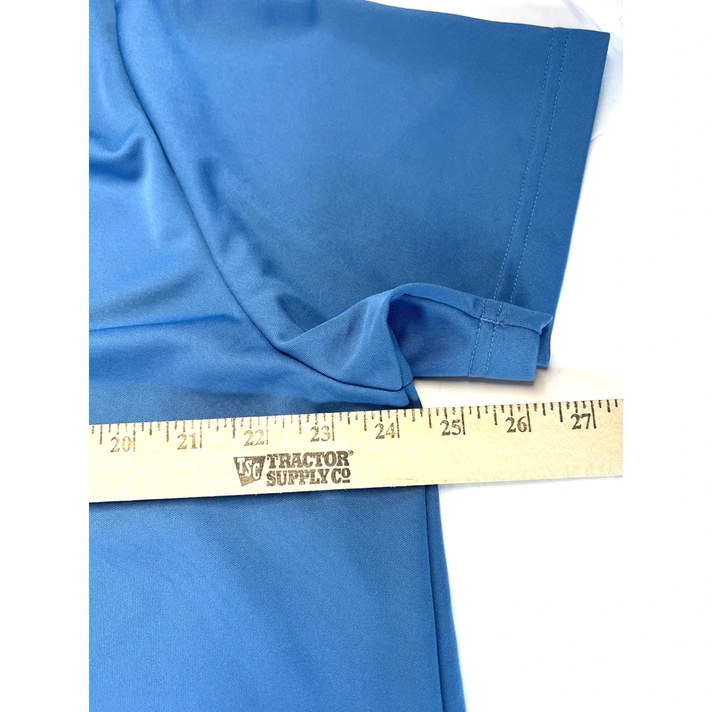 Adidas Men's Blue Plaid Golf Polo Shirt‎ Size XL